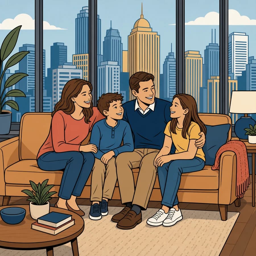 Family together representing Medicare Advantage coverage choices